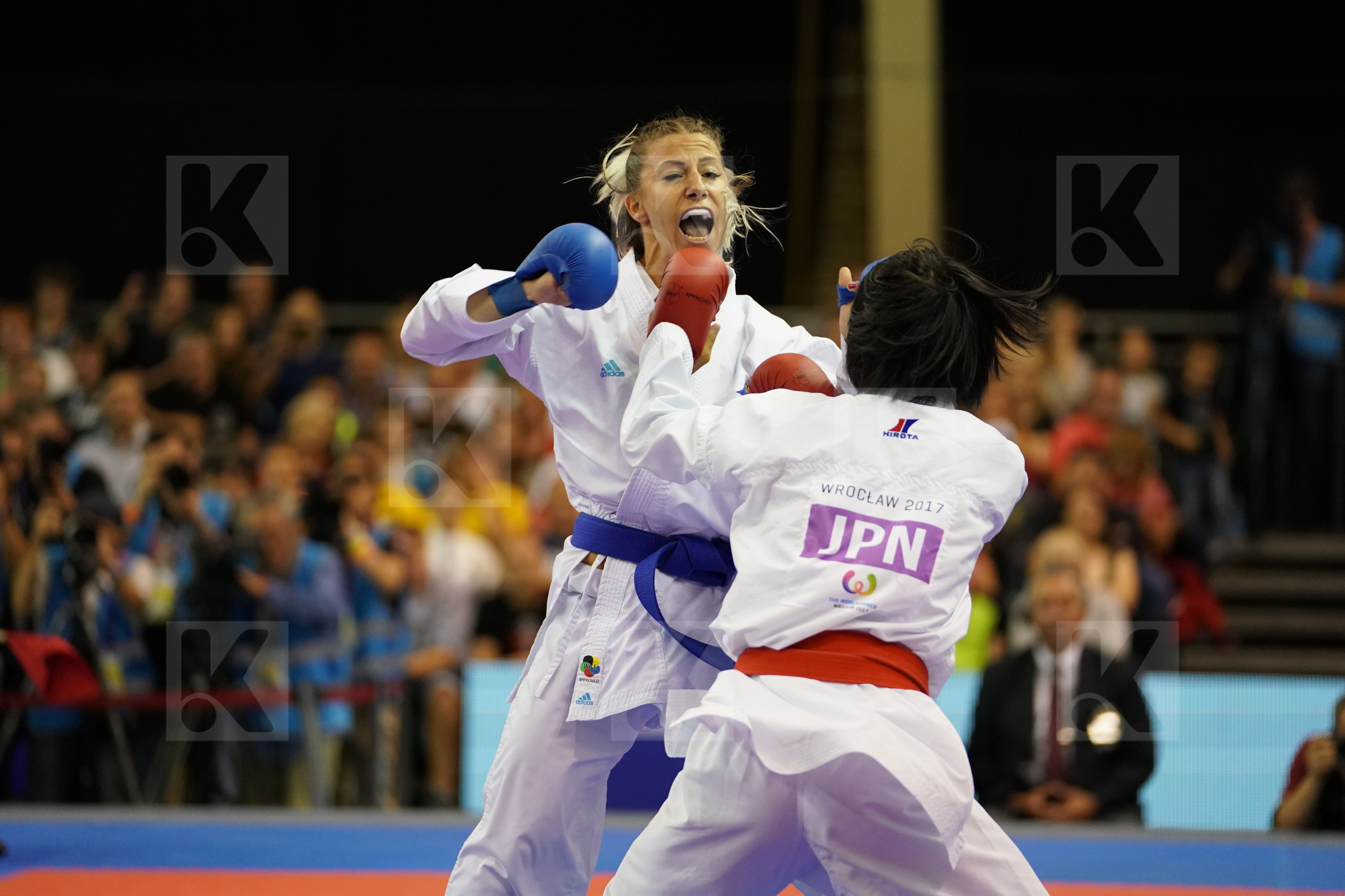 Female Kumite -50kg France Gold match Japan Miyahara Miho Recchia Alexandra